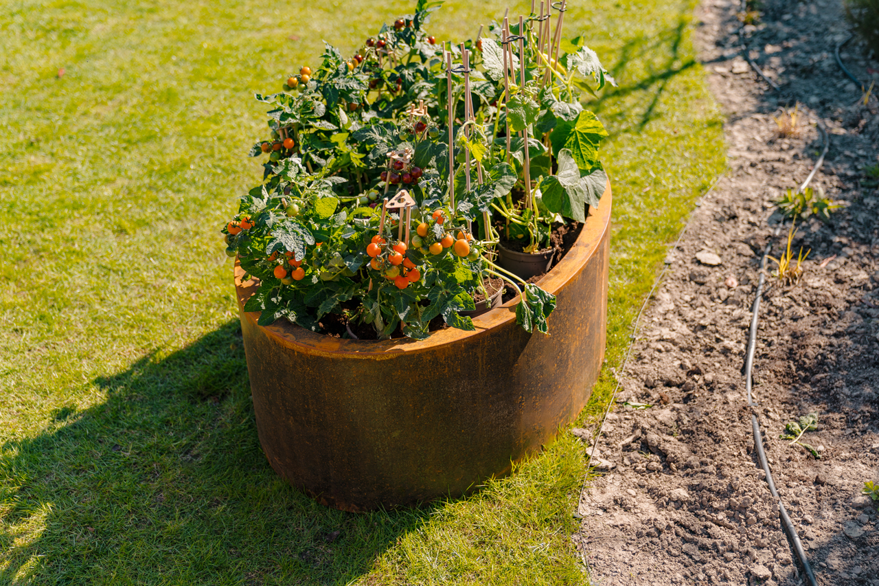 ELLIPSE mit Boden  - Corten Stahl