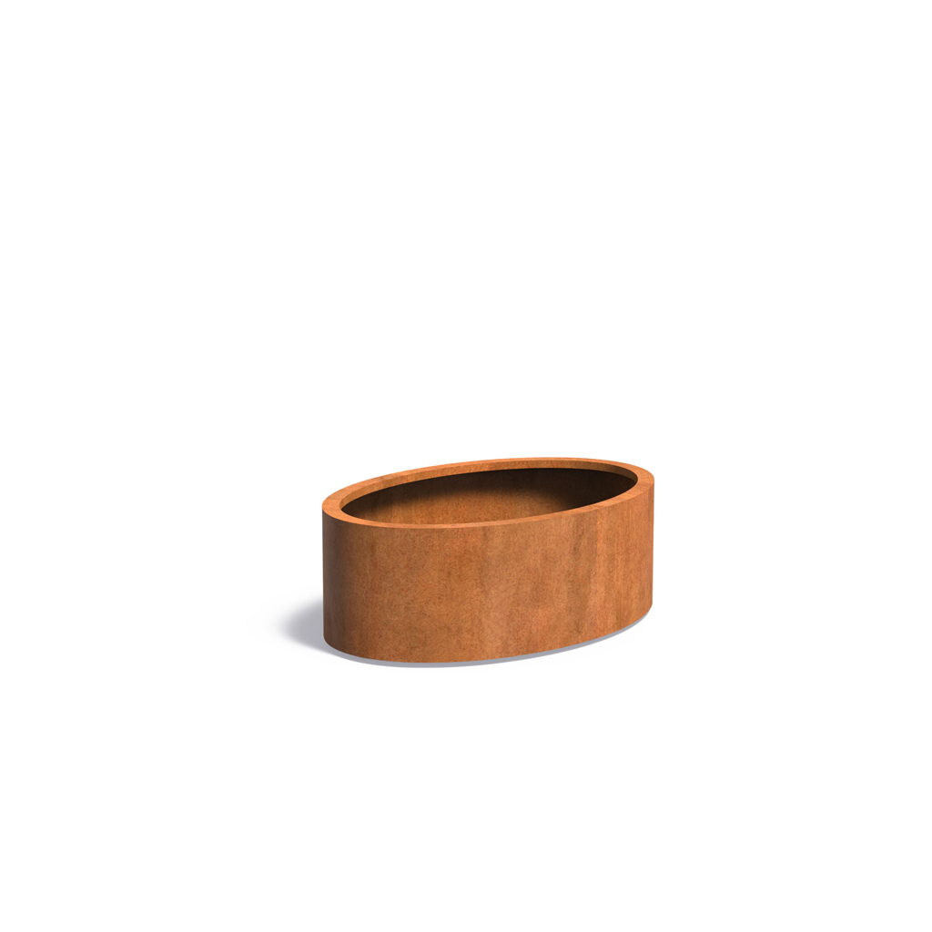 ELLIPSE mit Boden  - Corten Stahl